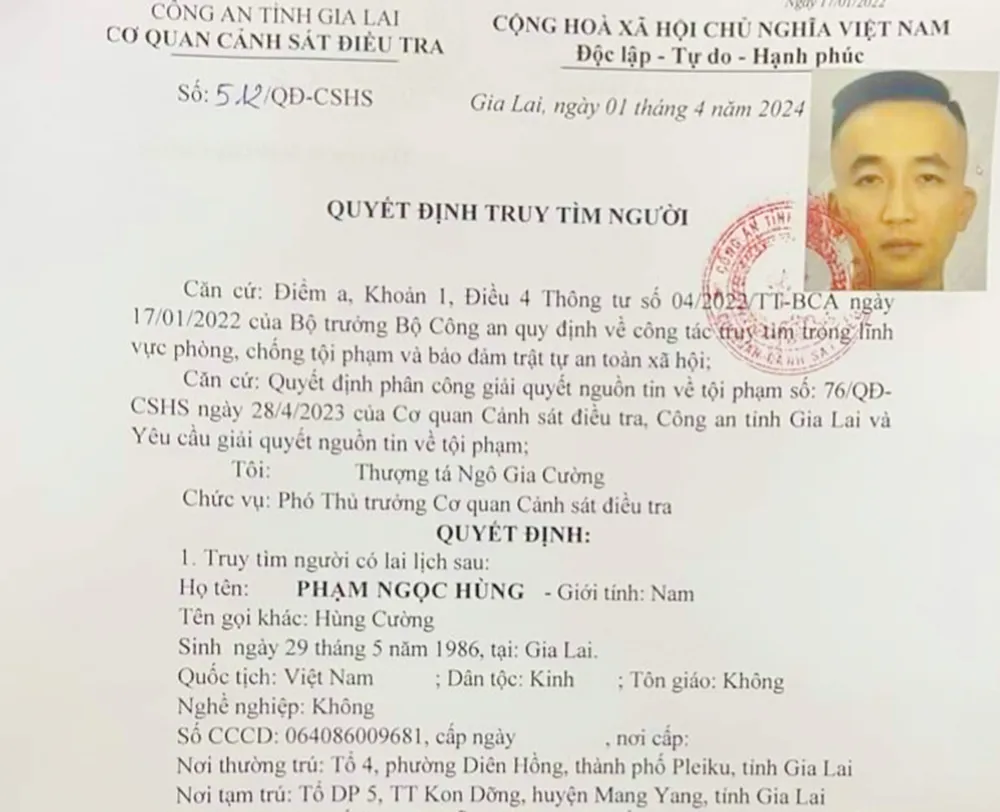 Phạm Ngọc Hùng tự xưng nhà báo cưỡng đoạt tài sản