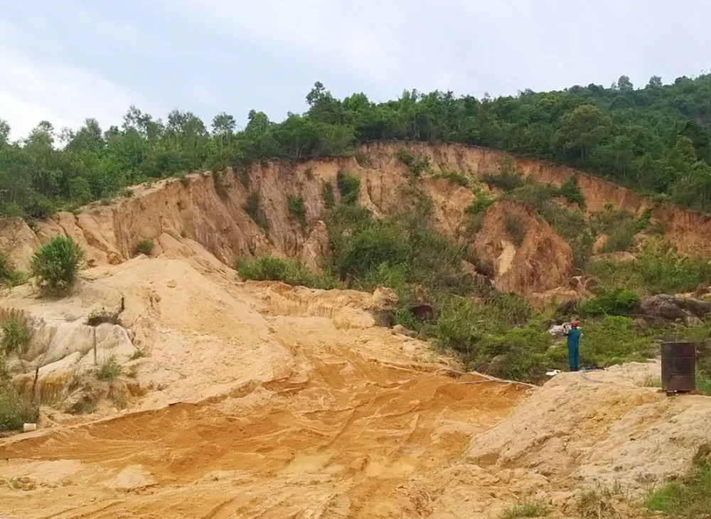 Khu vực xảy ra vụ việc cán bộ địa chính xã Tân Sơn bị đe dọa. Ảnh: PH. Cán bộ địa chính xã Tân Sơn bị đe dọa tính mạng