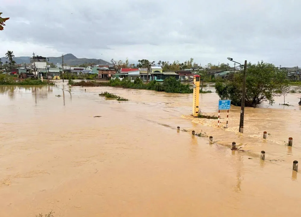 Khu vực phía Đông tỉnh Gia Lai đã xảy ra ngập trên diện rộng tại nhiều xã, phường.