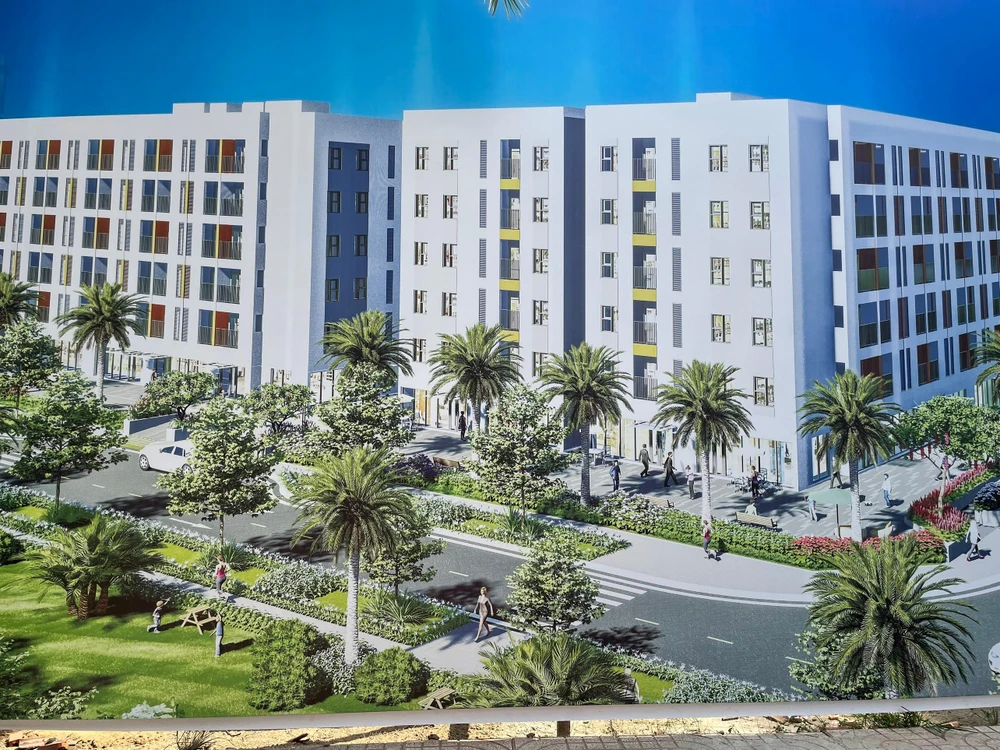 Phối cảnh dự án khu nhà ở xã hội tại phường Long Trường, TP Thủ Đức. Ảnh VIỆT HOA