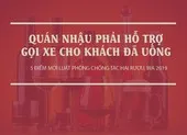 Từ nay, quán nhậu phải hỗ trợ gọi xe cho khách đã uống bia