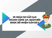 25 nhân sự ngành công an, quân đội được bổ nhiệm gần đây