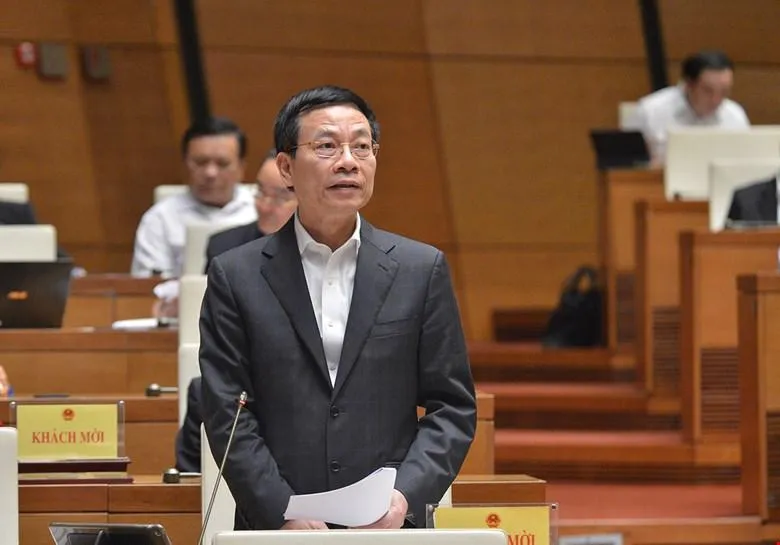 Bộ trưởng TT&TT Nguyễn Mạnh Hùng. Ảnh: quochoi.vn Bộ trưởng TT&TT Nguyễn Mạnh Hùng. Ảnh: quochoi.vn