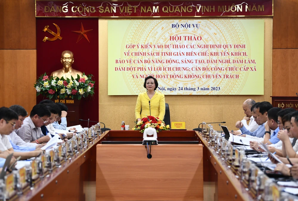 Bộ trưởng Nội vụ Phạm Thị Thanh Trà. Ảnh: ĐM