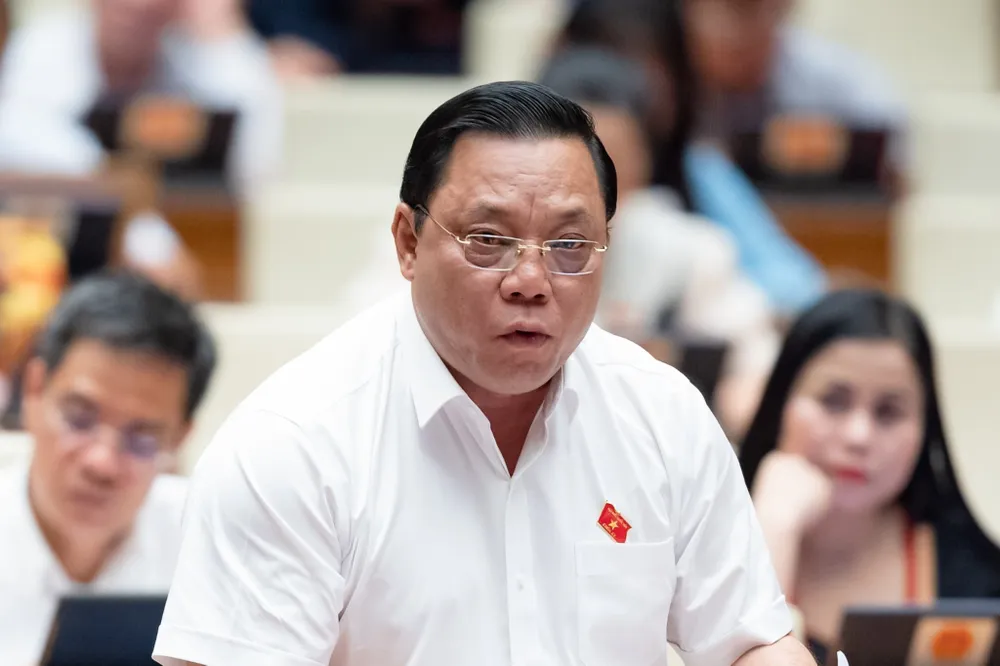 Giám đốc Công an Hà Nội Nguyễn Hải Trung (Đoàn ĐBQH TP. Hà Nội). Ảnh: PHẠM THẮNG Giám đốc Công an Hà Nội Nguyễn Hải Trung (Đoàn ĐBQH TP. Hà Nội). Ảnh: PHẠM THẮNG