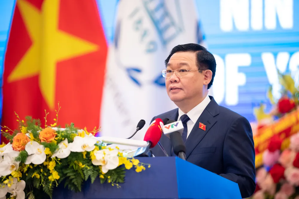 Chủ tịch Quốc hội Vương Đình Huệ. Ảnh: PHẠM THẮNG Chu-tich-QH15-9.jpeg