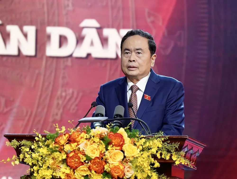 Phó Chủ tịch Quốc hội Thường trực Trần Thanh Mẫn phát biểu khai mạc Lễ trao giải Diên Hồng lần thứ 2. Ảnh: QUANG PHÚC pho-ctqh-tran-thanh-man5-1-1860.jpeg