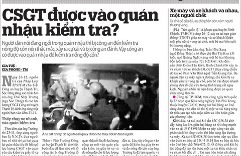 CSGT: Dứt khoát không được đánh người ảnh 1 CSGT: Dứt khoát không được đánh người ảnh 1