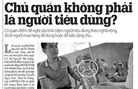 Quan chức Bộ khẳng định 'người tiêu dùng không gồm chủ quán ' ảnh 1 Quan chức Bộ khẳng định 'người tiêu dùng không gồm chủ quán ' ảnh 1