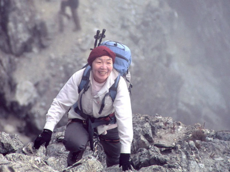 Người phụ nữ đầu tiên chinh phục đỉnh núi Everest, bà Junko Tabei. Ảnh: NEWS INTERNATIONAL