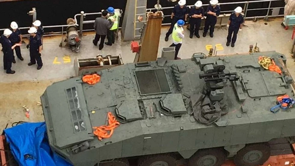 Trung Quốc mách Hong Kong thu giữ xe bọc thép Singapore