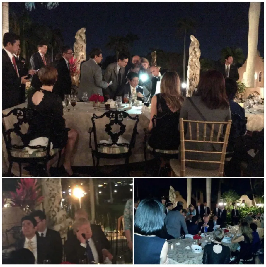 Ông Trump bàn chuyện 'quốc gia đại sự' giữa bàn tiệc ảnh 1 Ông Trump bàn chuyện 'quốc gia đại sự' giữa bàn tiệc ảnh 1