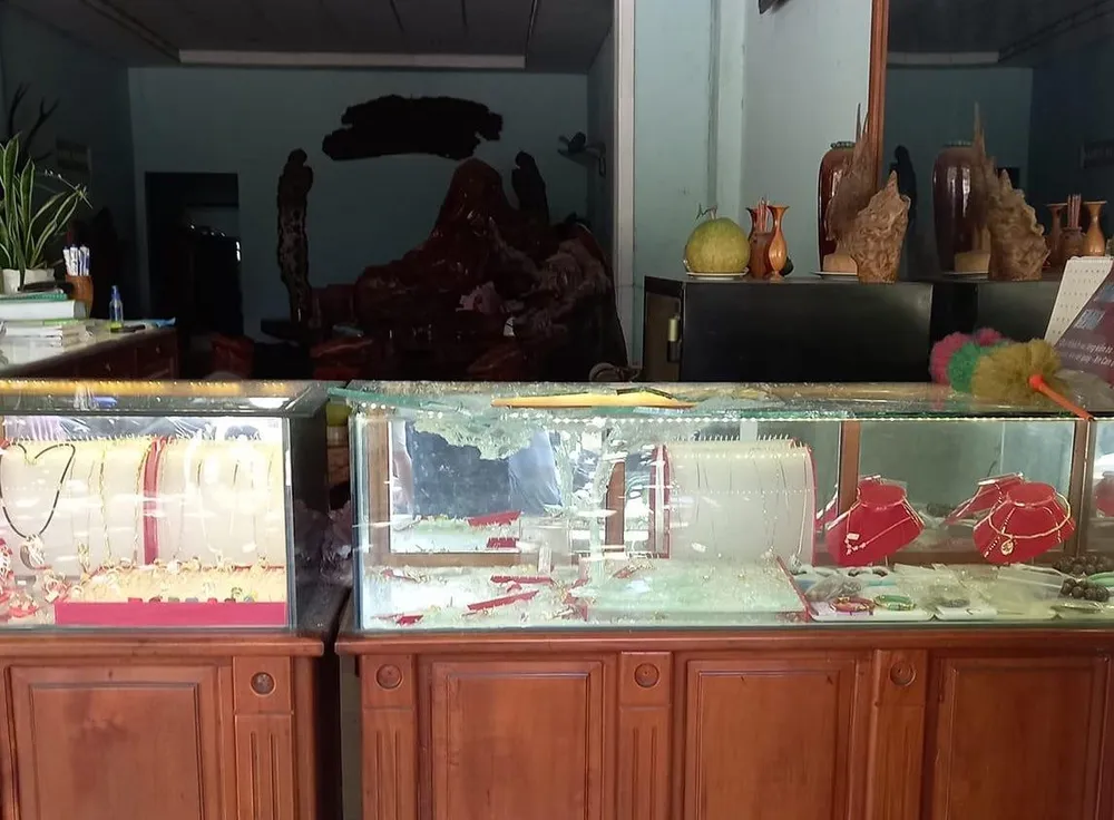 Hiện trường vụ cướp. Ảnh: FB