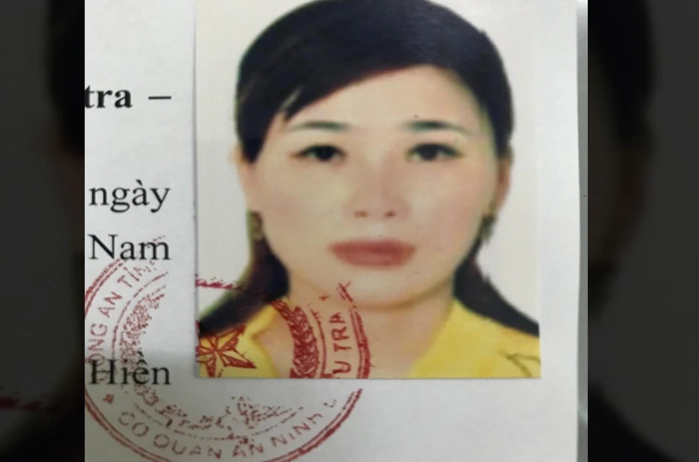 Công an Quảng Nam truy nã bị can Nguyễn Thị Hiền. Ảnh: CA