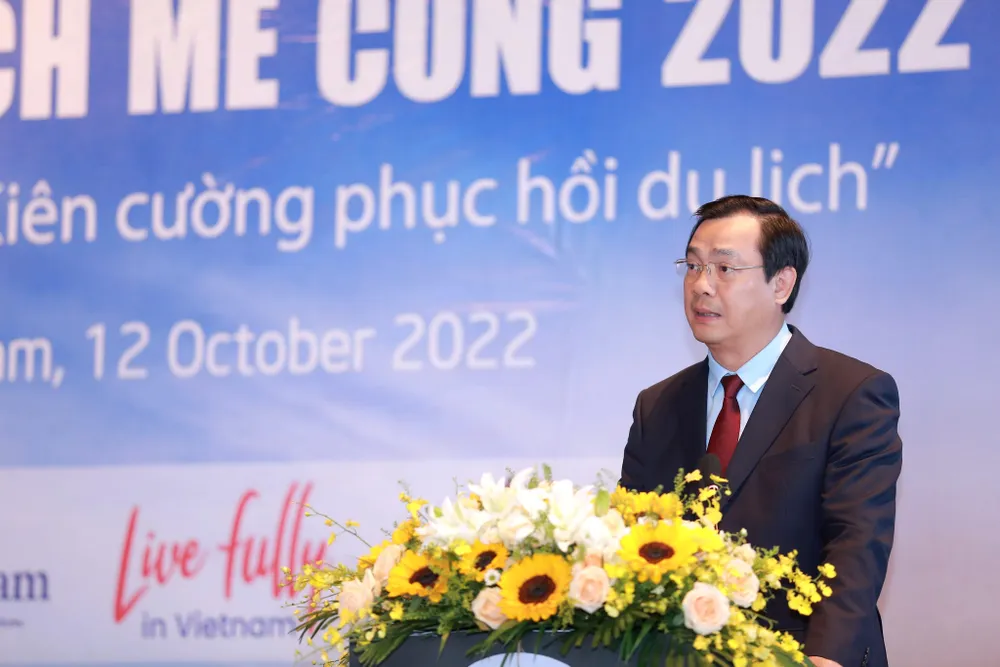 Ông Nguyễn Trùng Khánh, Tổng cục trưởng Tổng cục Du lịch phát biểu.