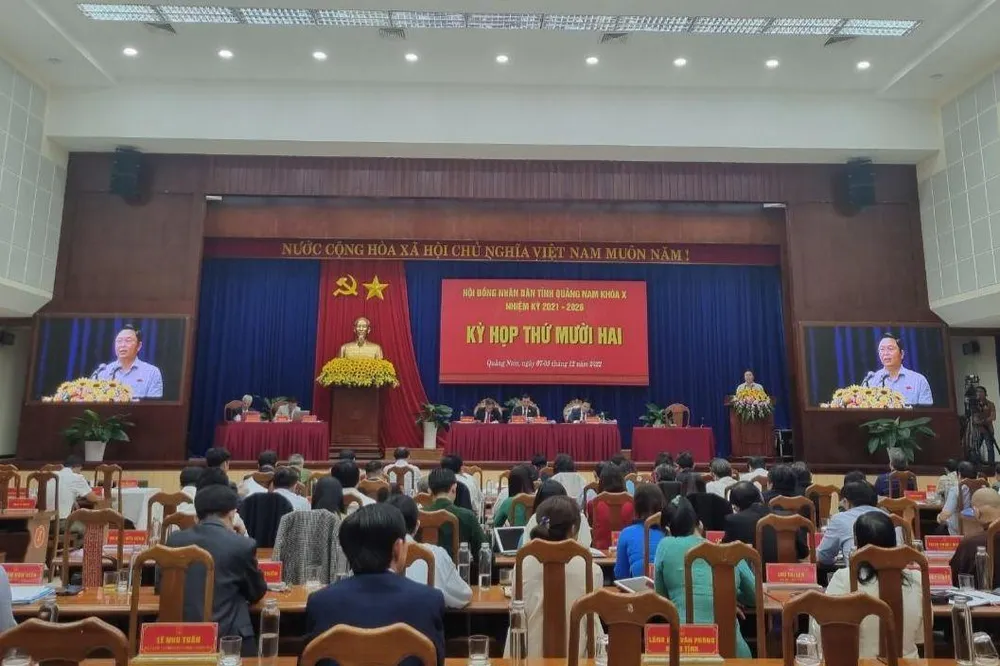 Quang cảnh kỳ họp thứ 12, HĐND tỉnh Quảng Nam. Ảnh: TN