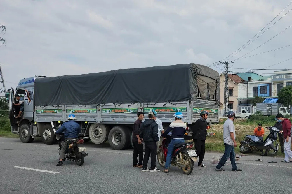 Hiện trường vụ tai nạn. Ảnh: TN