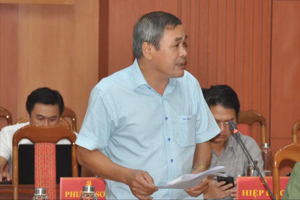 Ông Trần Thanh Hà tại thời điểm làm Giám đốc Sở TN&MT tỉnh Quảng Nam. Ảnh: TN giam-doc-so-tnmt-tinh-gian-bien-che.jpeg