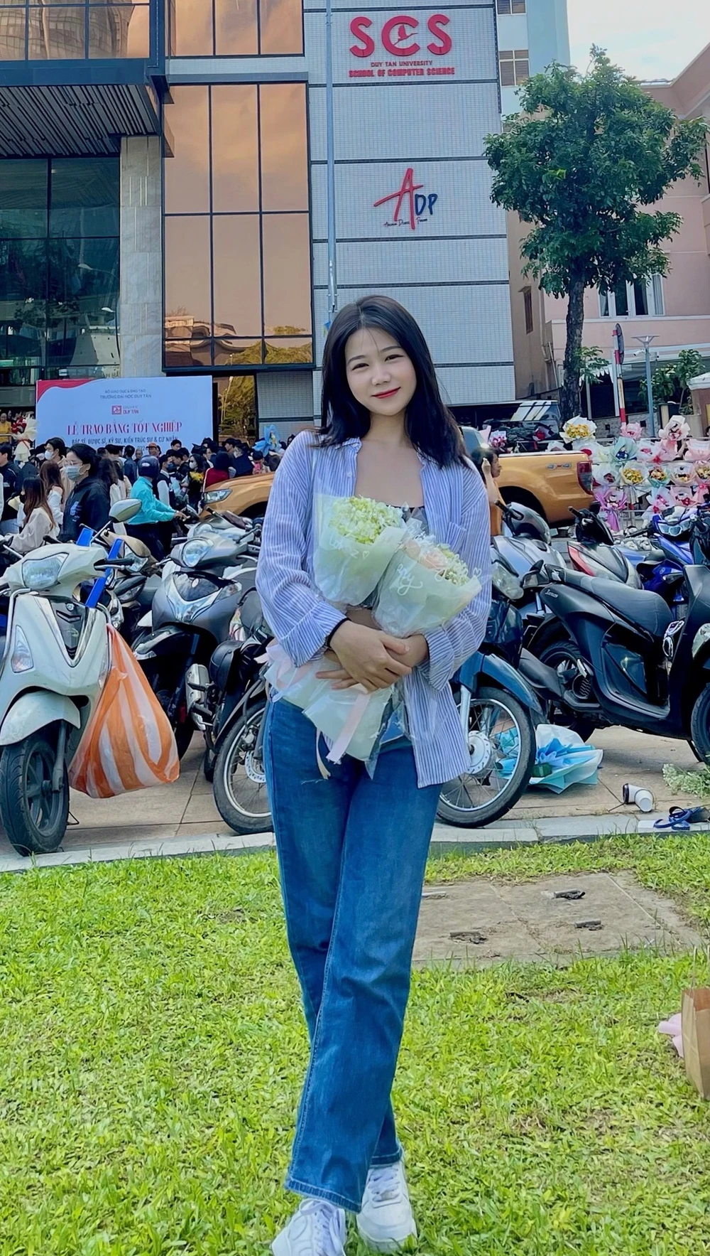 Chị Hằng là một trong bốn cô gái ở Quảng Nam tham gia nghĩa vụ quân sự năm nay. Ảnh: NVCC nghia-vu-quan-su-4.jpg