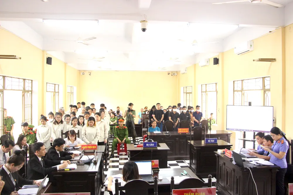Quang cảnh phiên toà. Ảnh: TN cho-vay-lai-nang-2.jpeg