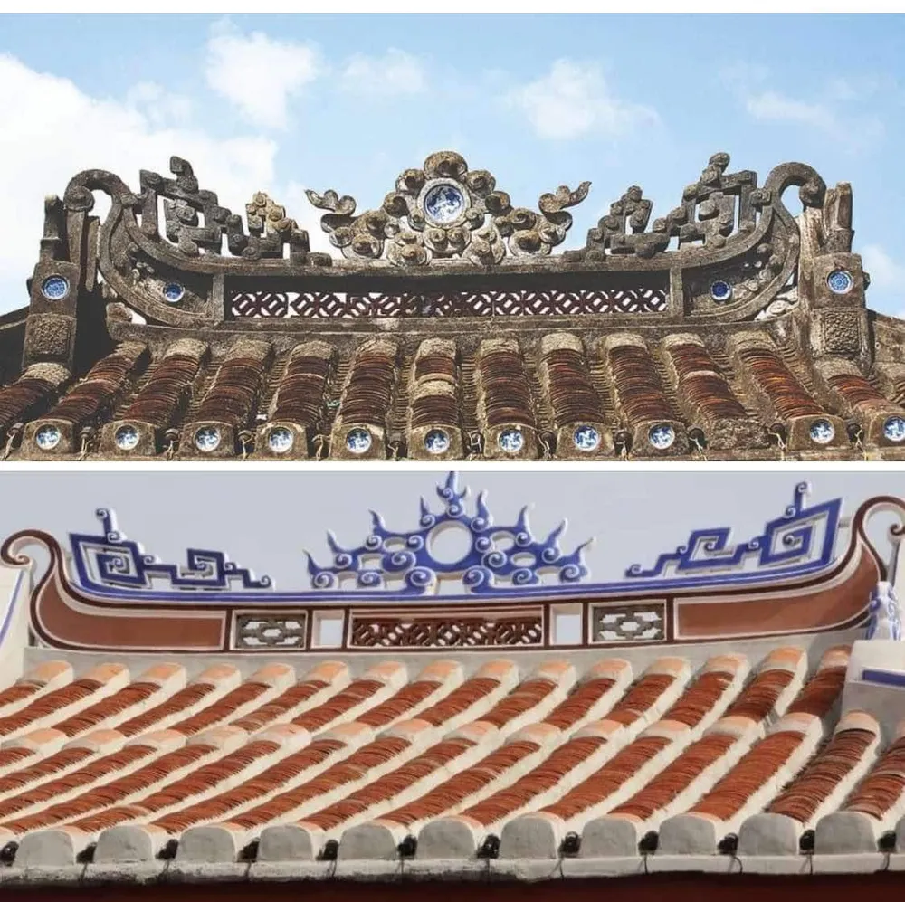 Lãnh đạo TP Hội An cho rằng hình ảnh so sánh lan truyền trên mạng xã hội không cùng góc chụp, đã được chỉnh sửa. Ảnh: FB trùng tu Chùa Cầu