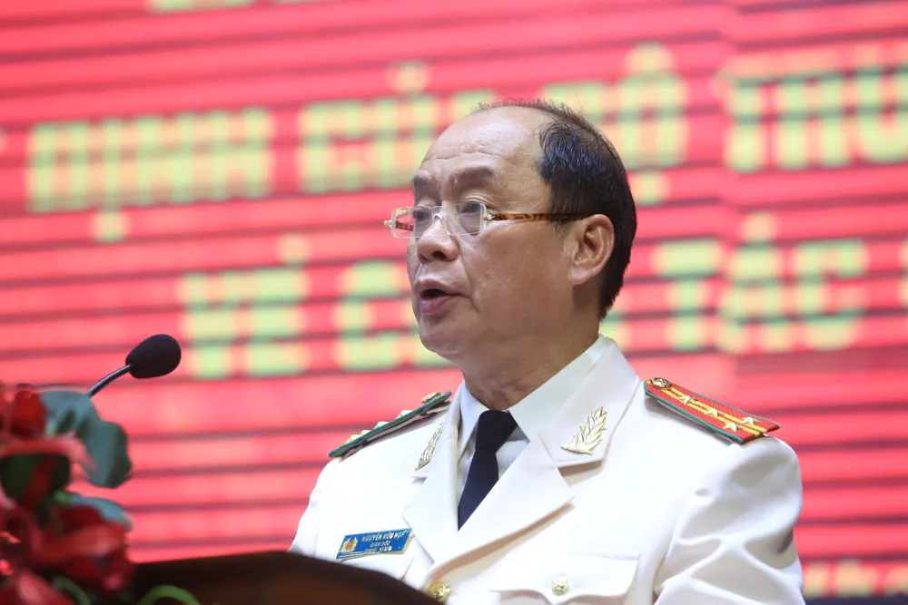 Đại tá Nguyễn Hữu Hợp, tân Giám đốc Công an tỉnh Quảng Nam phát biểu. Ảnh: TN tan-giam-doc-Cong-an-tinh-Quang-Nam-dai-ta-Nguyen-Huu-Hop.jpeg