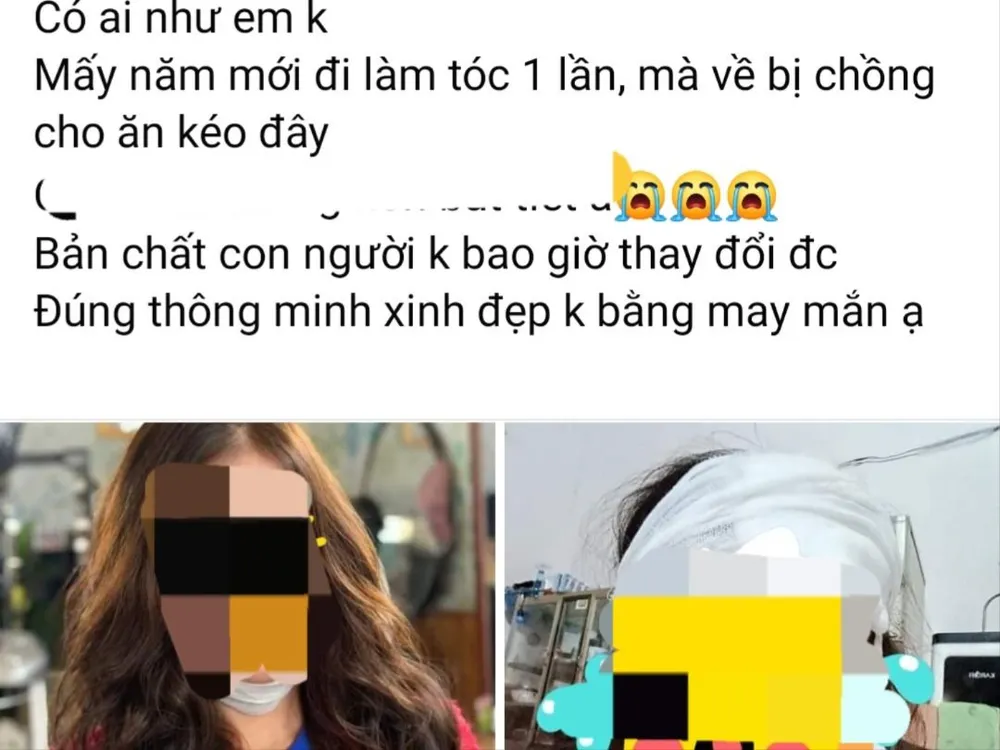 Vợ nhuộm tóc, chồng cầm kéo cắt khiến chảy máu đầu