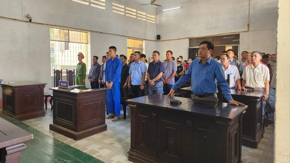 TAND tỉnh Đắk Lắk đang xét xử vụ hủy hoại hơn 400 ha rừng. Ảnh: T.N hủy hoại hơn 400 ha rừng.jpg