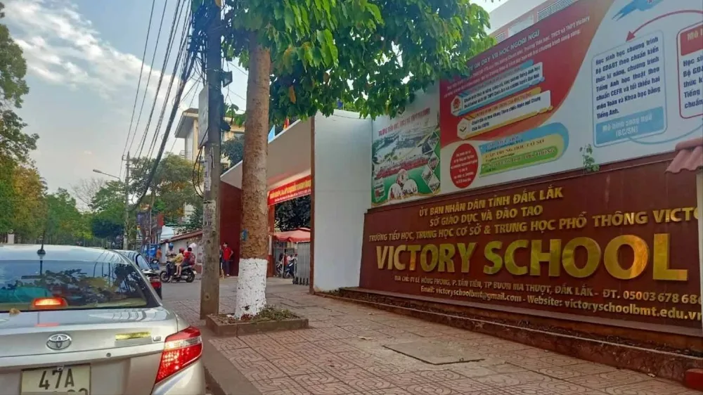 Trường Victory tại TP Buôn Ma Thuột. Ảnh: TIẾN THOẠI chậm nộp học phí.jpg