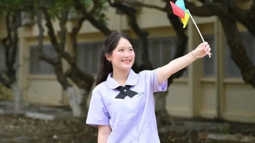 Thí sinh Dương Thị Lâm Mai. Ảnh: NVCC môn tiếng Anh 1.jpg