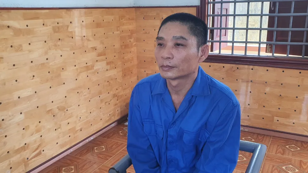 Bùi Văn Liêm tại công an. Ảnh: S.Đ con gái riêng.jpg