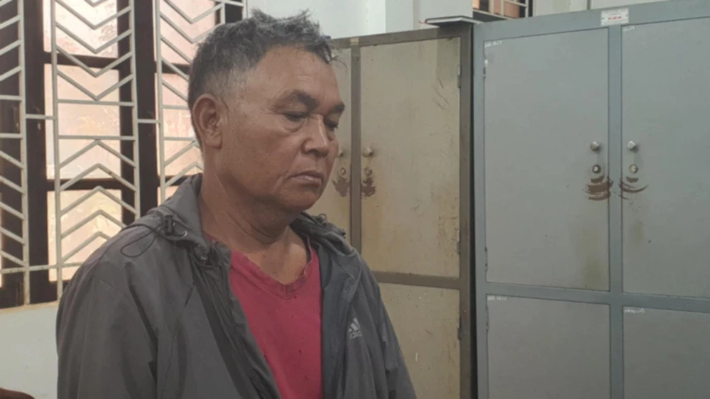 Y Pŏ Mlô tại công an. Ảnh: S.Đ phá hoại chính sách đoàn kết.jpg