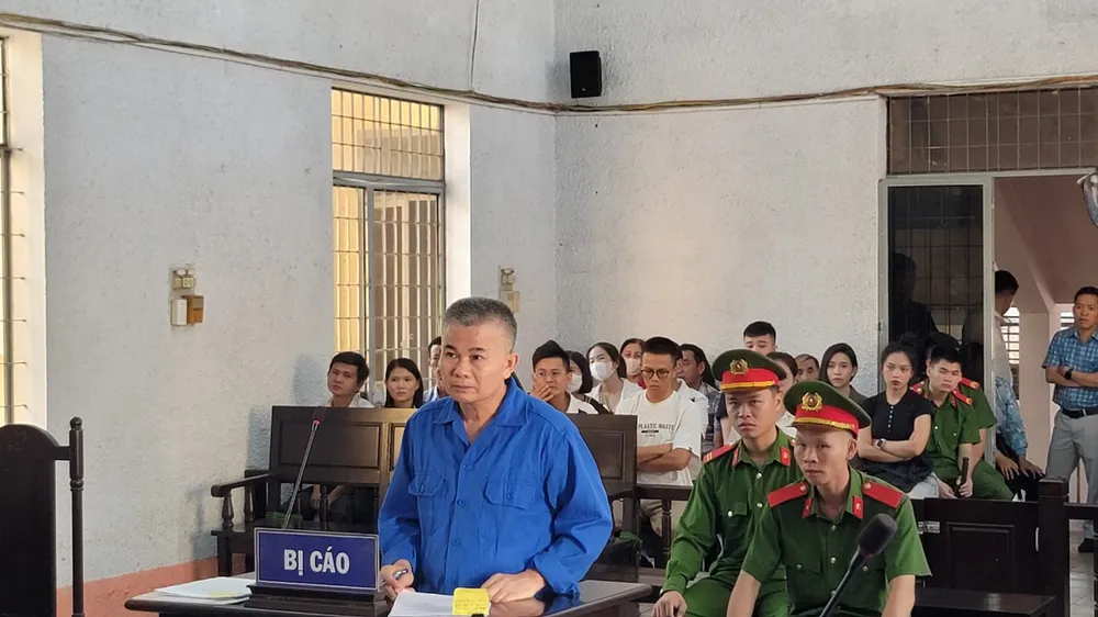 Bị cáo Trần Minh Lợi tại tòa. Ảnh: T.H TRẦN MINH LỢI.jpg