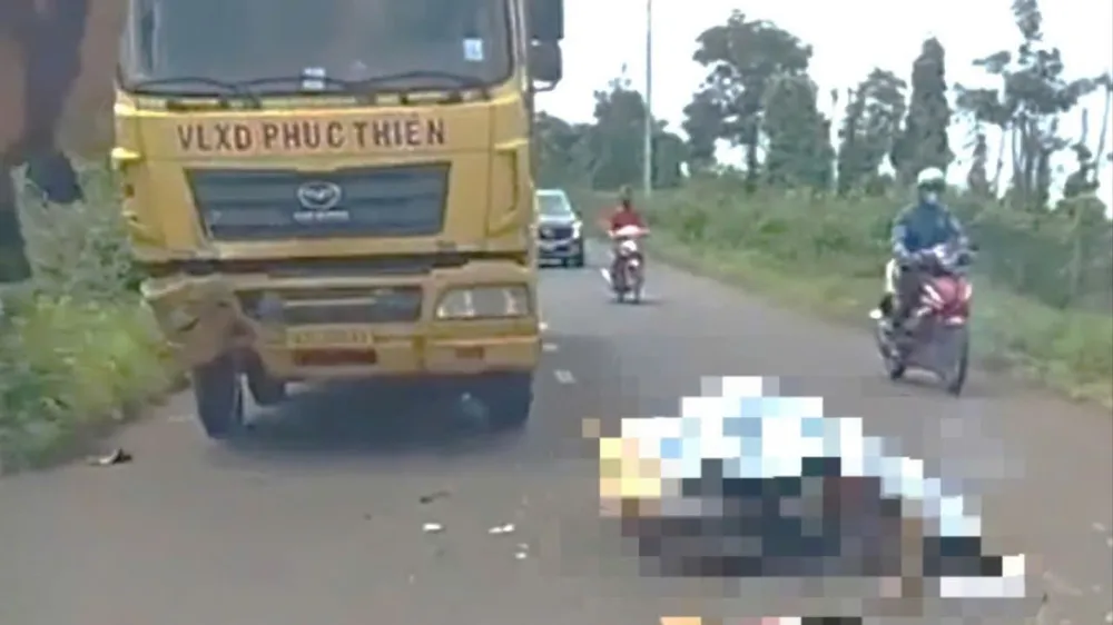 Bà HDM tử vong vì tai nạn giao thông. Ảnh: T.A HAI MẸ CON 1.jpg