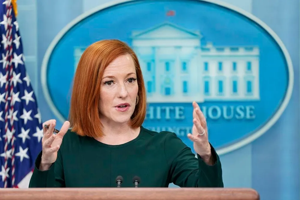 Thư ký Báo chí Nhà Trắng Jen Psaki. Ảnh: AP