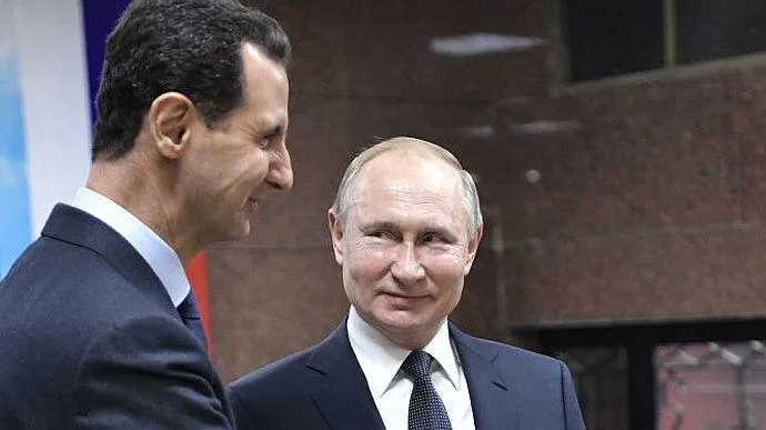 Tổng thống Syria Bashar al-Assad (trái) và Tổng thống Nga Vladimir Putin trong một cuộc gặp. Ảnh: UKRAYINSKA PRAVDA