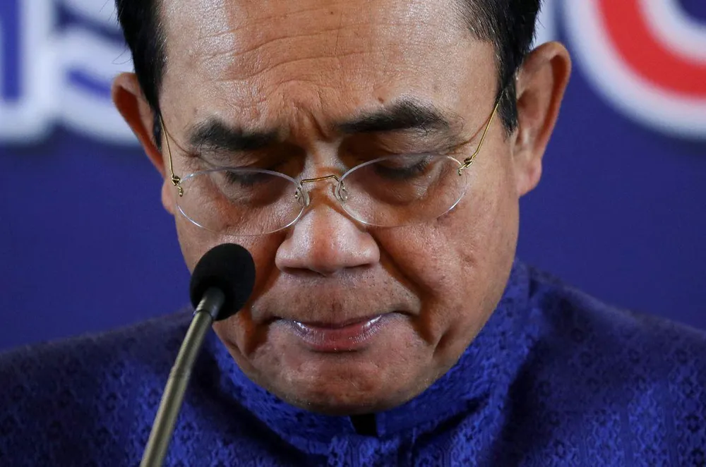 Ông Prayuth Chan-ocha, người vừa bị đình chỉ chức vụ thủ tướng Thái Lan. Ảnh: REUTERS Ông Prayuth Chan-ocha, người vừa bị đình chỉ chức vụ thủ tướng Thái Lan. Ảnh: REUTERS