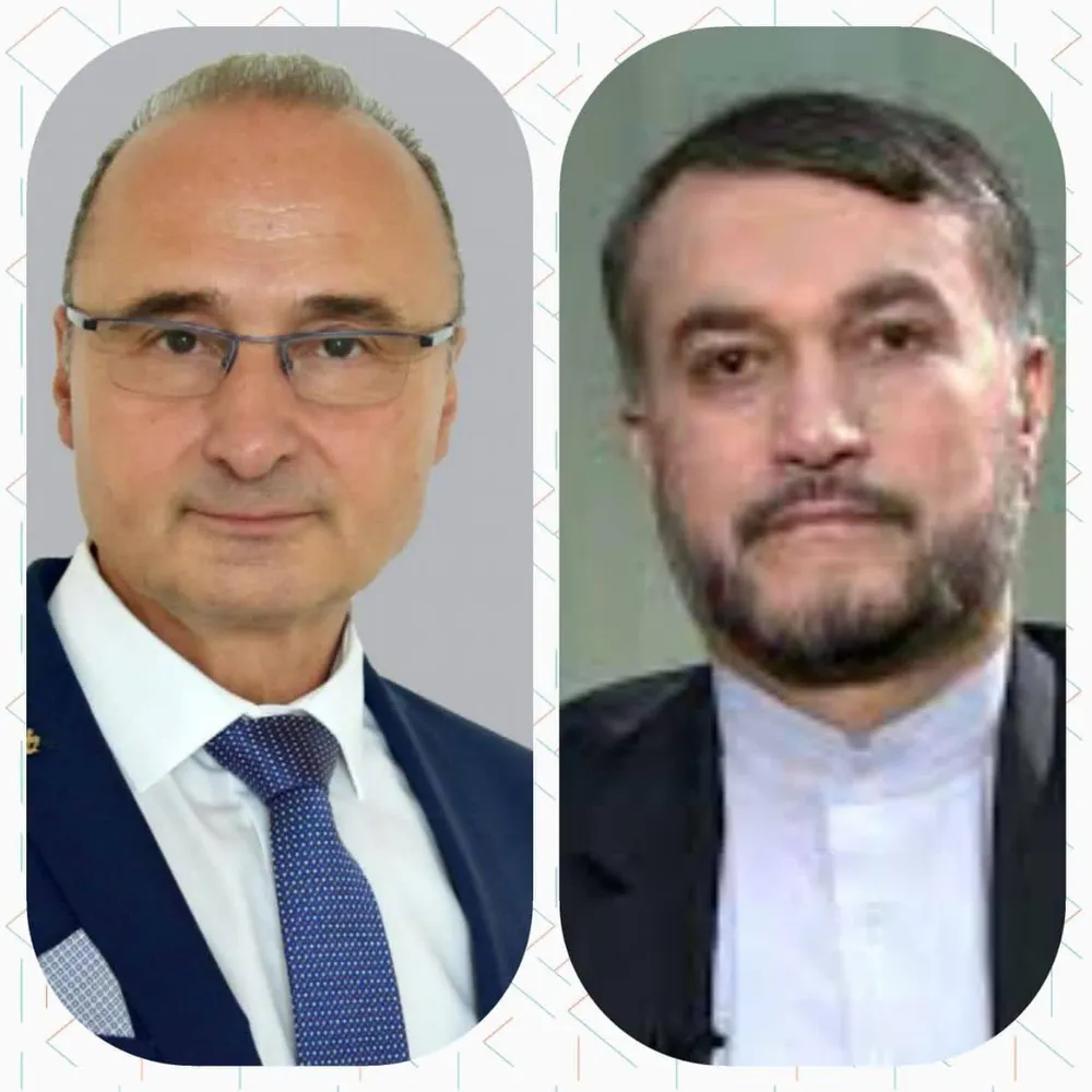 Bộ trưởng Bộ Ngoại giao và châu Âu của Croatia – ông Gordan Grlić-Radman (trái) và Ngoại trưởng Iran Hossein Amirabdollahian. Ảnh: IRNA