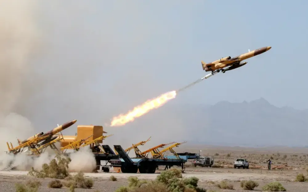 Một UAV được phóng trong một cuộc tập trận ở Iran. Ảnh: THE JERUSALEM POST Một UAV được phóng trong một cuộc tập trận ở Iran. Ảnh: THE JERUSALEM POST