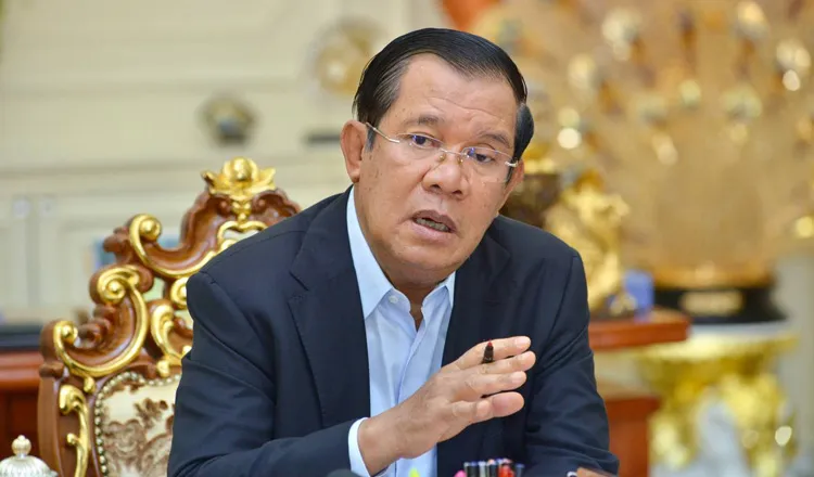 Ông Hun Sen, chủ tịch đảng Nhân dân Campuchia cầm quyền. Ảnh: KHMER TIMES hunsen.jpg