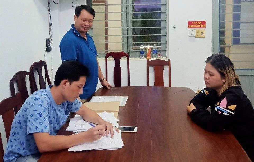 Yến tại cơ quan điều tra. Ảnh: CA