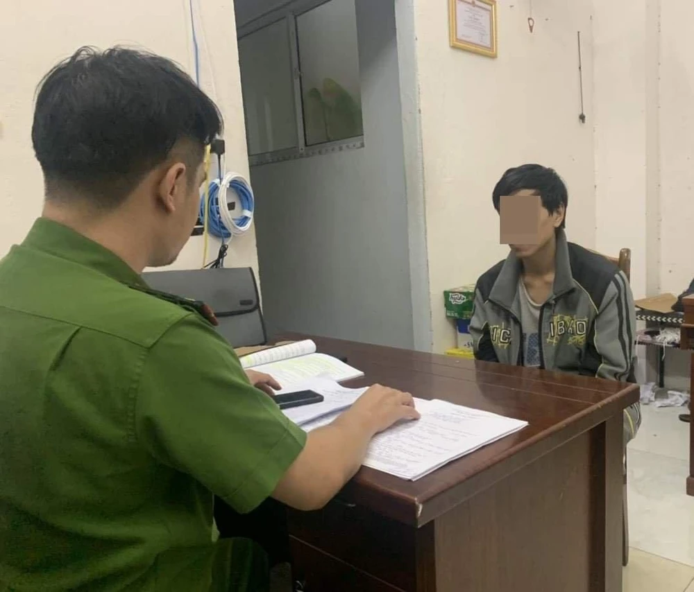 PVC tại cơ quan điều tra.Ảnh:CA