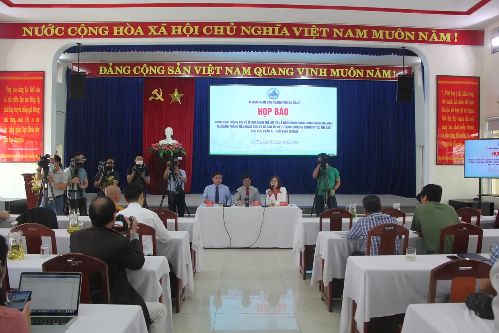 Ban tổ chức Lễ hội Quán Thế Âm - Ngũ Hành Sơn công bố các hoạt động chính thức. Ảnh: NGÔ QUANG Ban tổ chức Lễ hội Quán Thế Âm - Ngũ Hành Sơn công bố các hoạt động chính thức. Ảnh: NGÔ QUANG