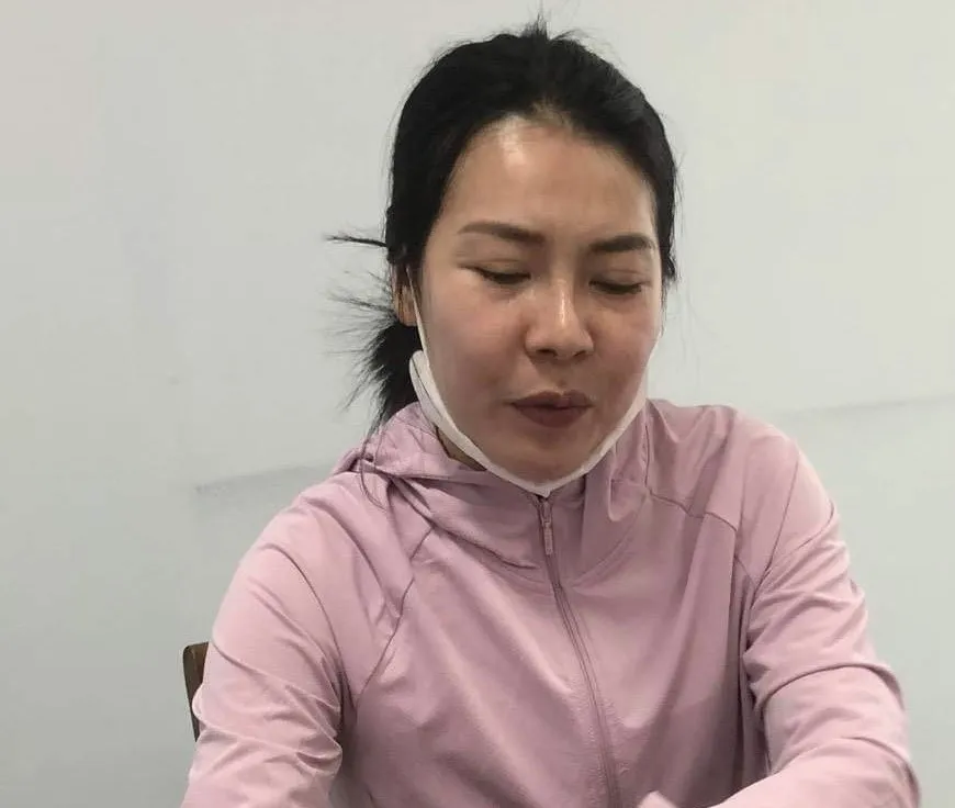 Phạm Thị Huỳnh Như tại cơ quan điều tra.Ảnh: CA