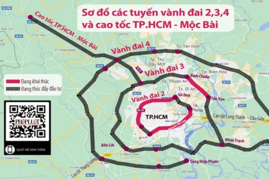 Bộ GTVT đề nghị 5 tỉnh khẩn trương đầu tư dự án vành đai 4 TP.HCM ảnh 1