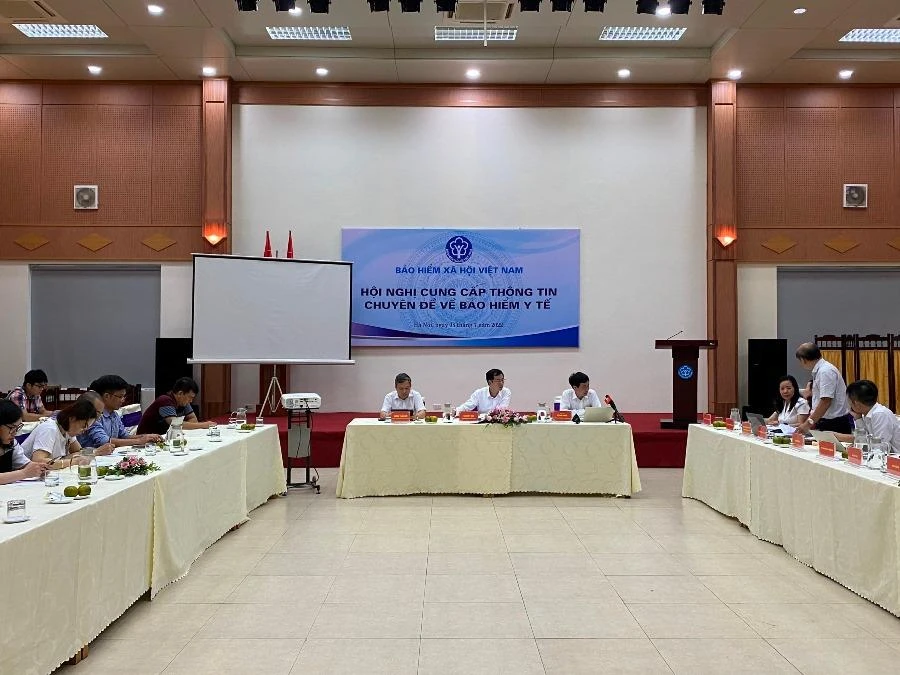 Hội nghị cung cấp thông tin về hoạt động quỹ BHYT. Ảnh: V.LONG