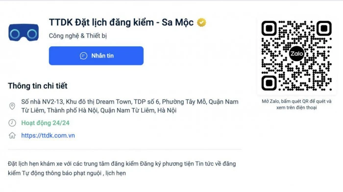 Nhóm Zalo giải đáp về app TTDK bằng việc quét mã QR.