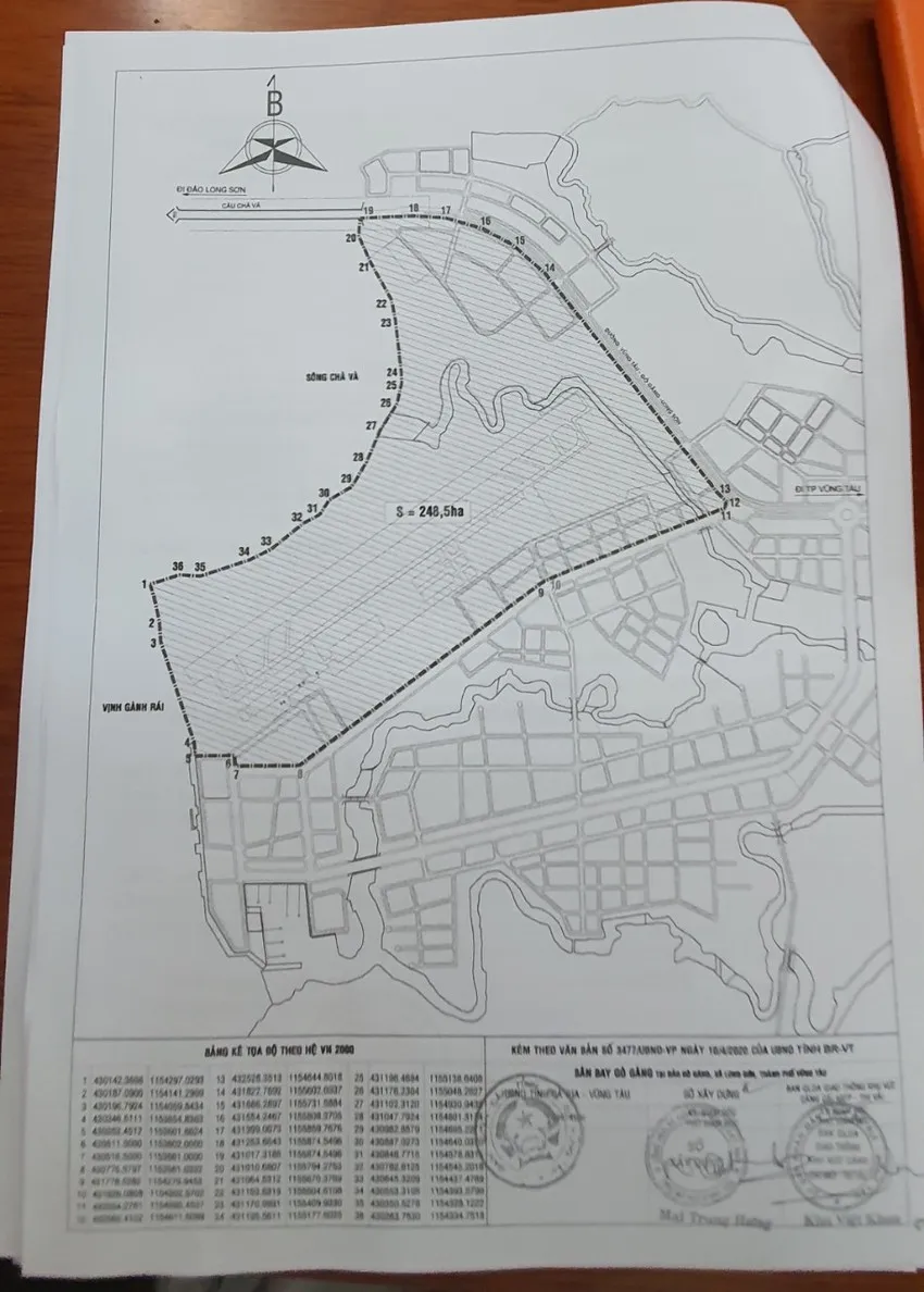 Vị trí quy hoạch sân bay Gò Găng. Ảnh: K.LY