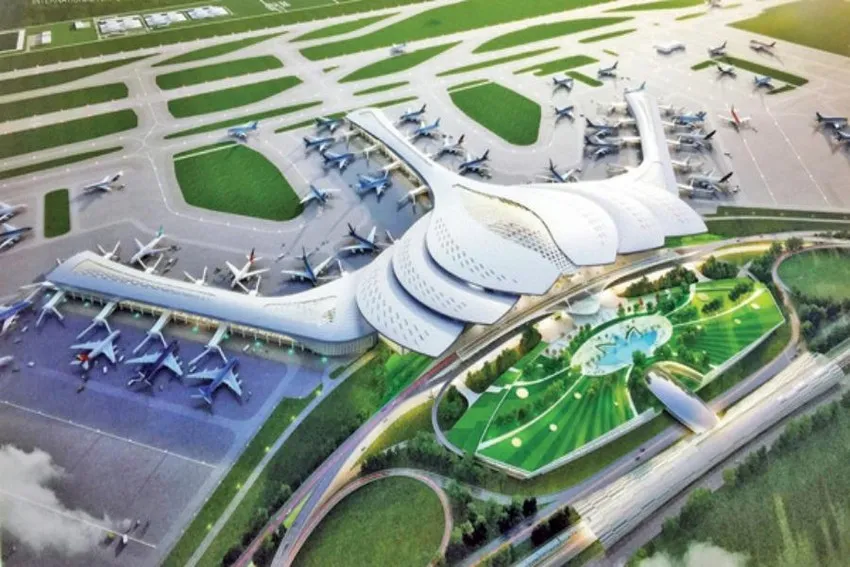 Mô hình sân bay Long Thành. Ảnh: ACV