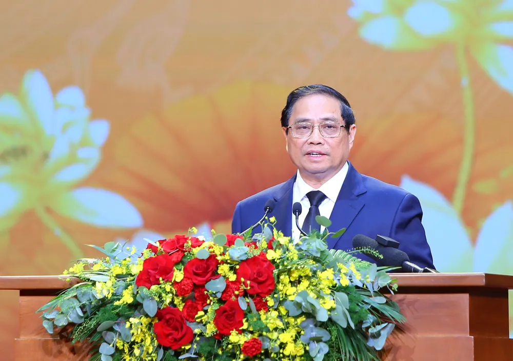 Thủ tướng Phạm Minh Chính phát biểu tại hội nghị. Ảnh: V.LONG nguoi-co-cong-voi-cach--vn.jpg